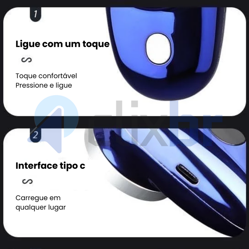 FlashTrim – Mini Barbeador Portátil Elétrico Recarregável
